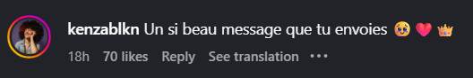 Commentaire d’internaute sur la vidéo de Vaïmalama Chaves | Source : Instagram@vaimalama