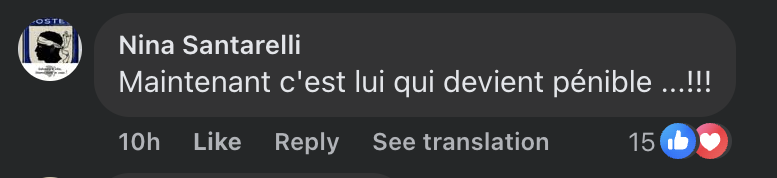 Commentaire d'un internaute sur le comportement d'Anthony dans "MAPR" | Source : Facebook/Voici