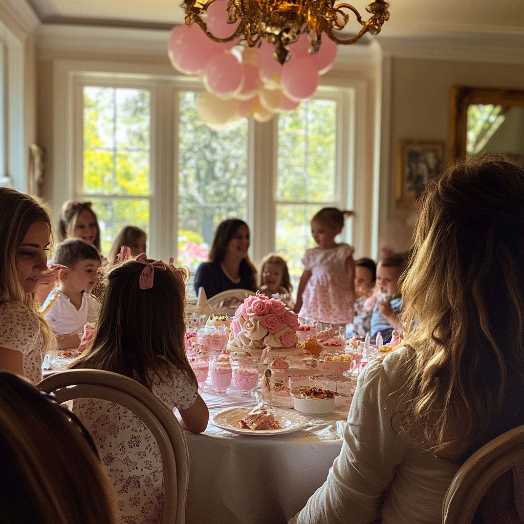 Des personnes à la fête d'anniversaire d'un enfant | Source : Midjourney