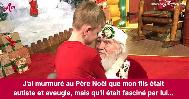 Un garçon aveugle et autiste rencontre le père Noël pour la première fois et sa mère a été surprise du résultat