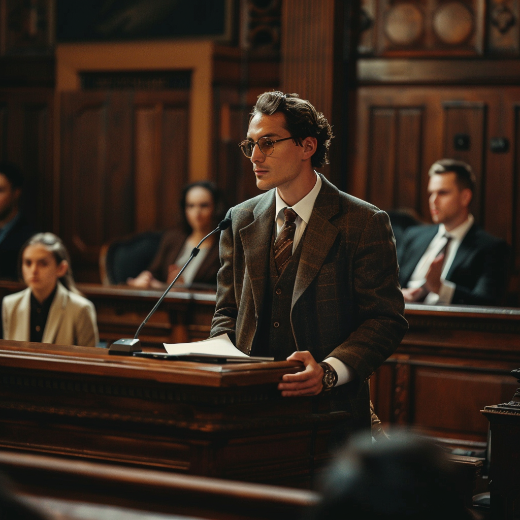 Un avocat dans une salle d'audience | Source : Midjourney