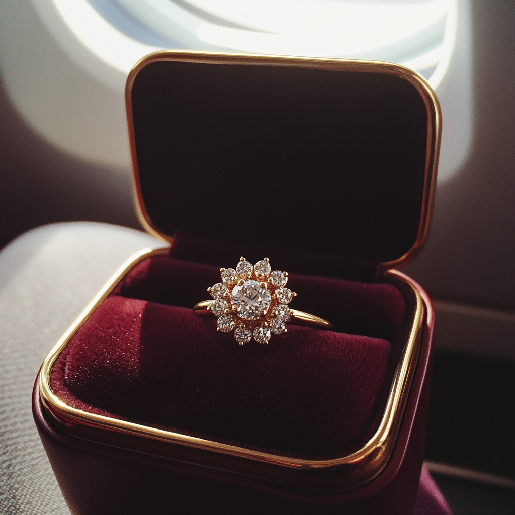 Une belle bague dans une boîte en velours | Source : Midjourney