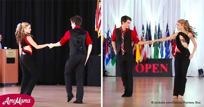 Un adolescent attrape une fille et commence à danser. Leur danse de classe mondiale a stupéfié toute la foule