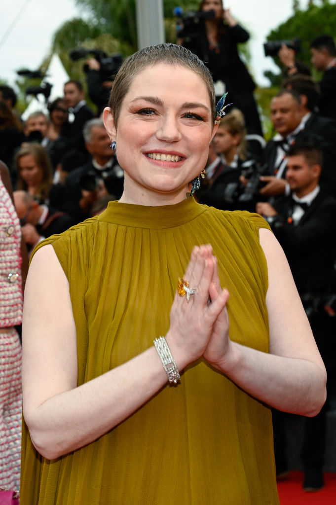 Émilie Dequenne assiste à la projection de « Le Deuxième Acte » et à la cérémonie d'ouverture du 77e Festival de Cannes au Palais des Festivals le 14 mai 2024 à Cannes, France I Photo de Stéphane Cardinale - Corbis/Corbis I Source : Getty Images