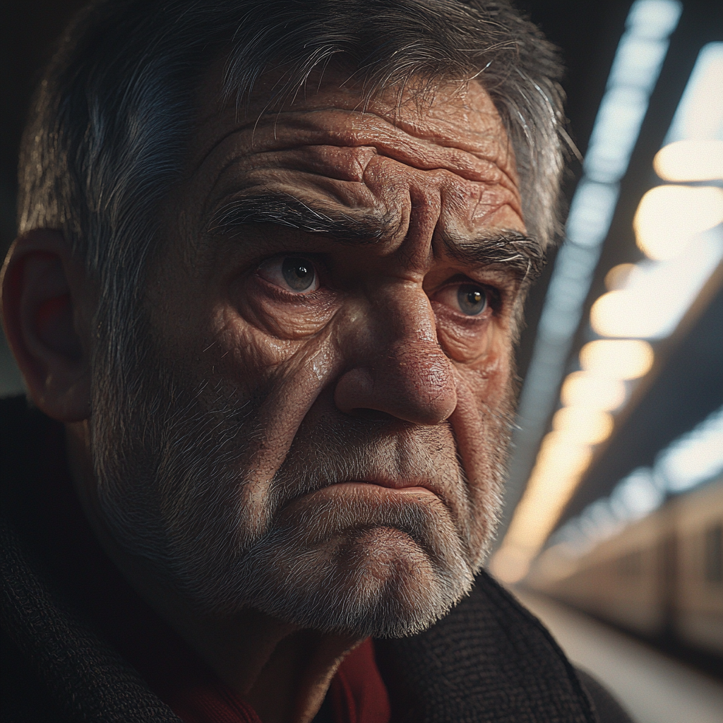 Un homme âgé désespéré | Source : Midjourney