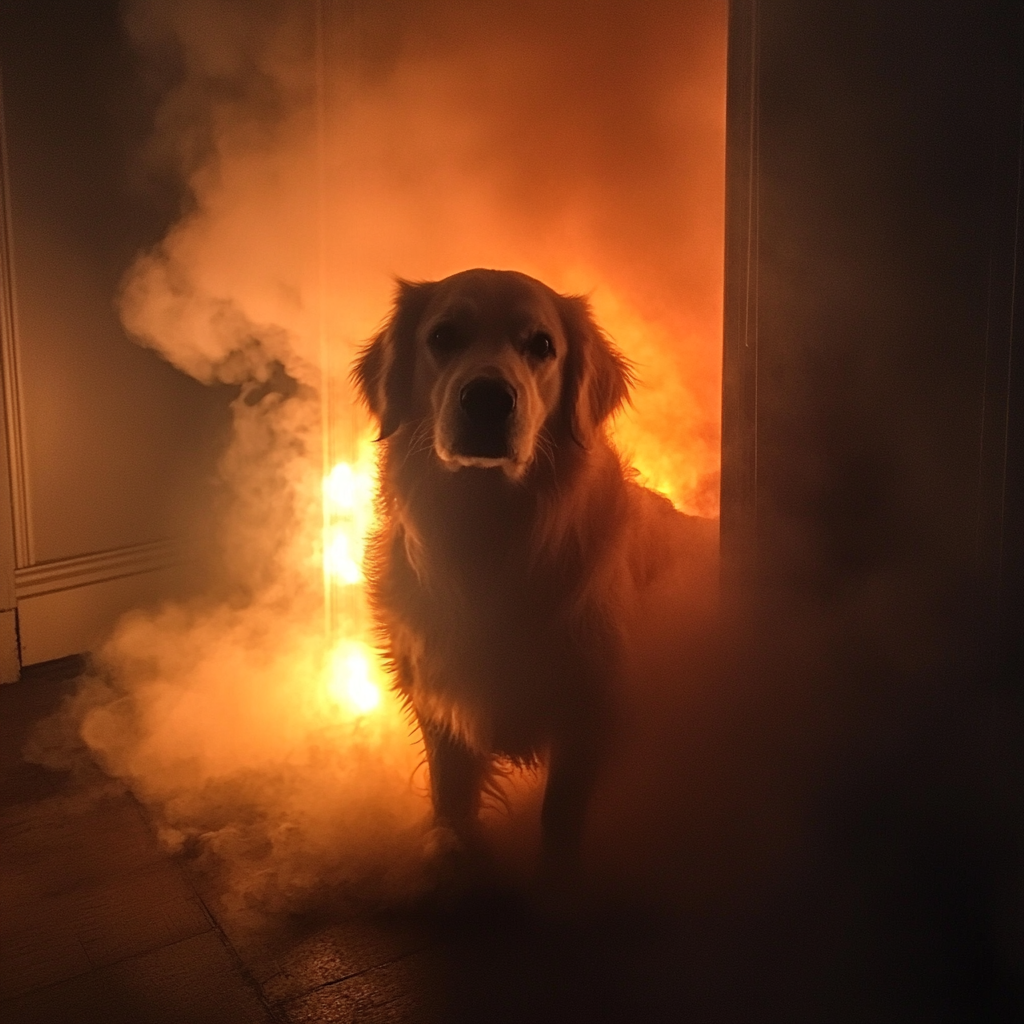 Un chien dans un appartement | Source : Midjourney