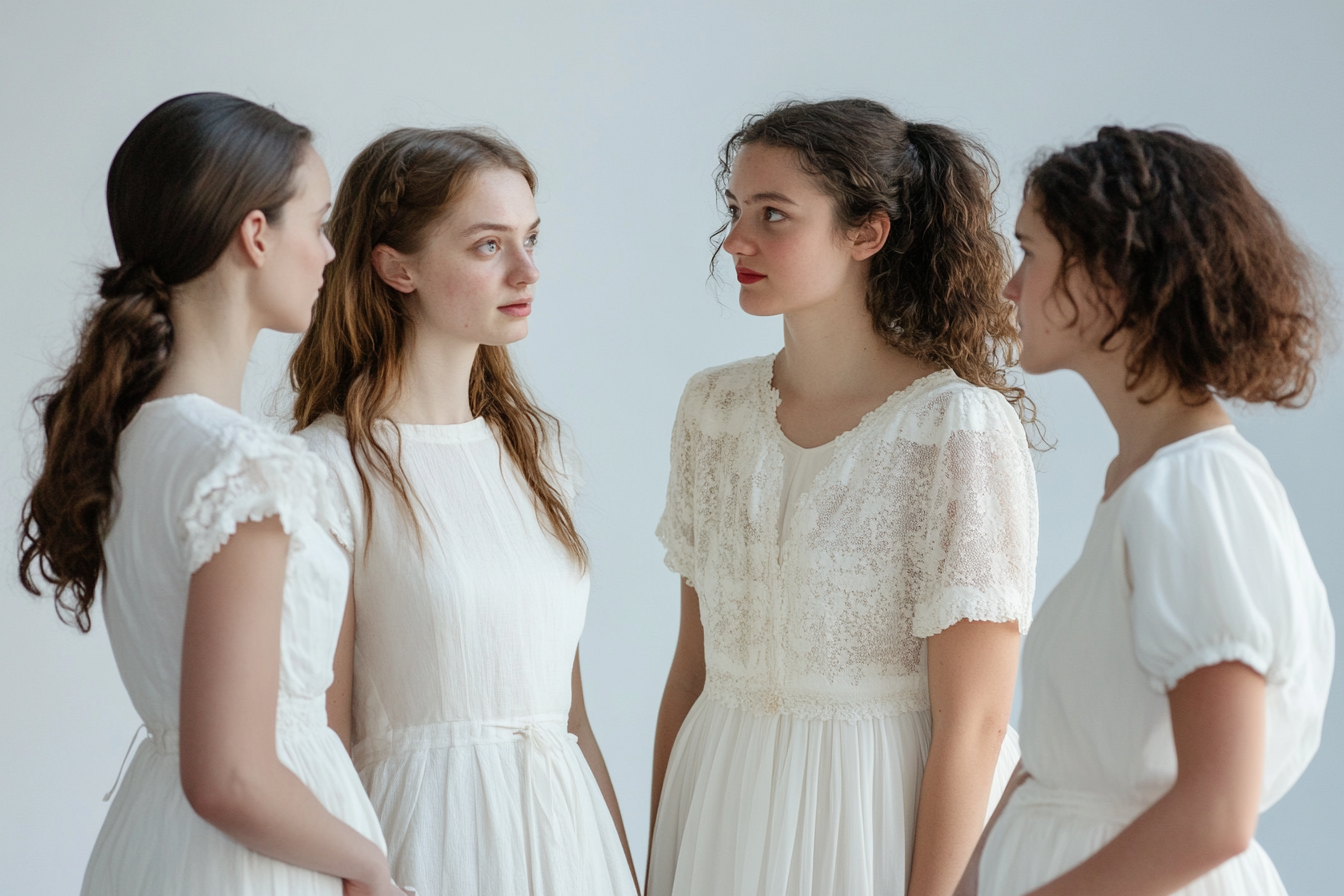 Un groupe de femmes portant des vêtements blancs | Source : Midjourney