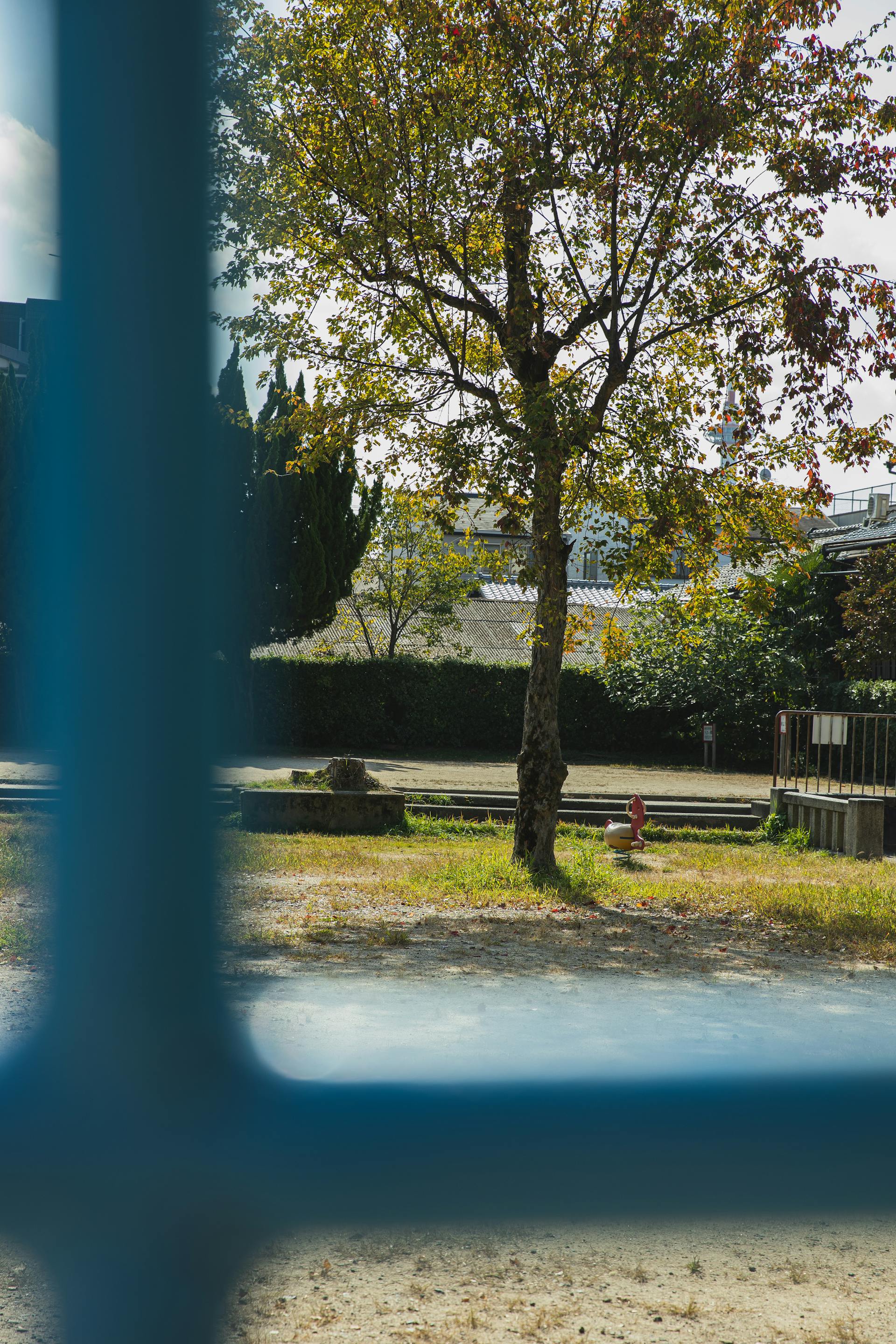 Vue d'une fenêtre sur une cour vide | Source : Pexels