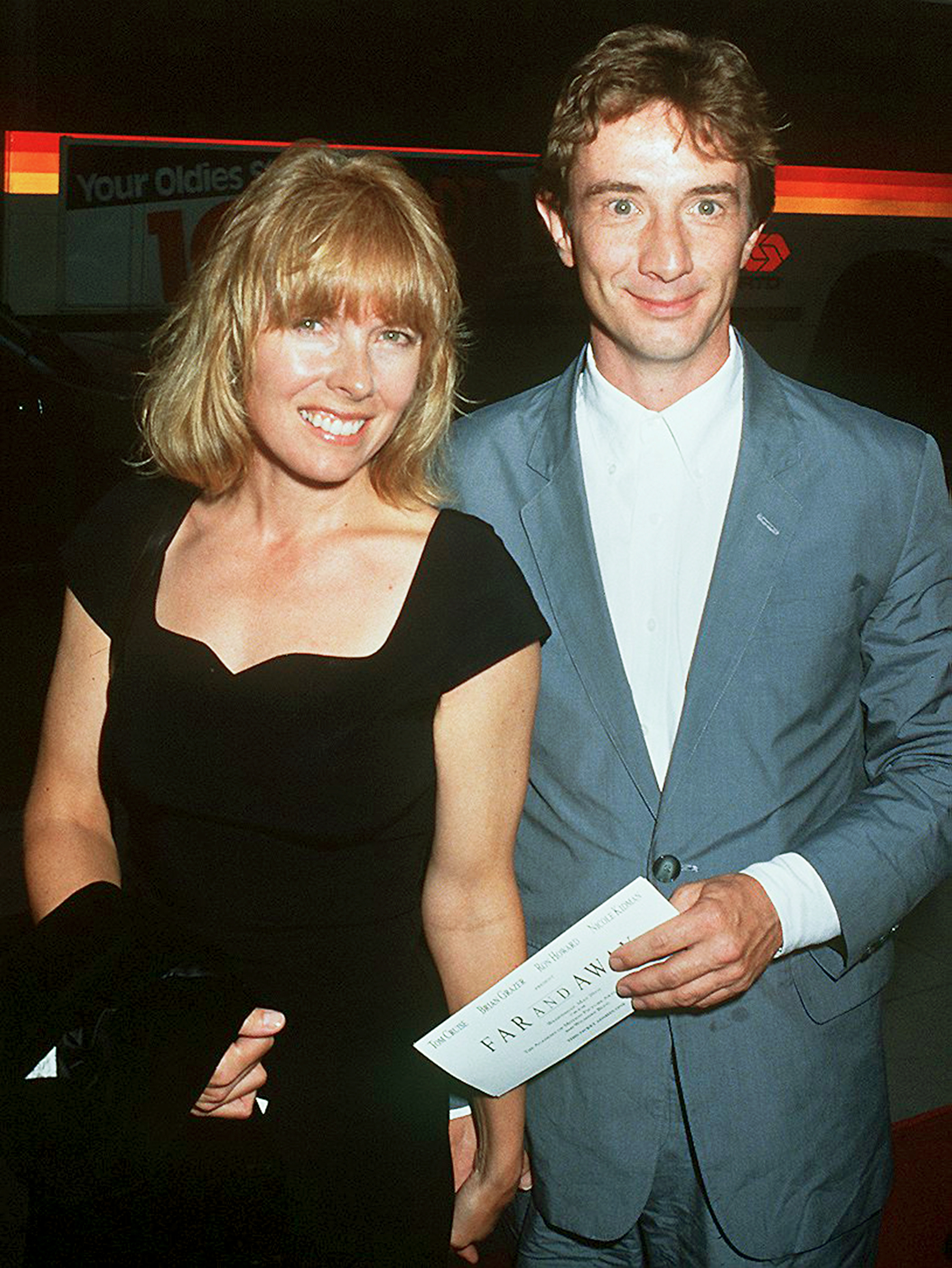 Nancy Dolman et Martin Short à la première du film 'Horizons lointains', en 1992. | Source : Getty Images