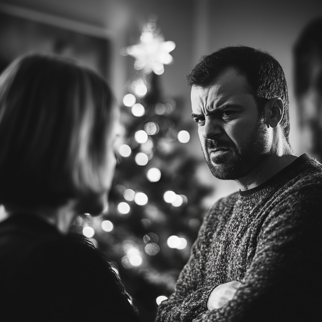 Un homme en colère qui parle à sa mère | Source : Midjourney