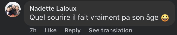 Capture d'écran du commentaire d'un internaute I Source : Facebook