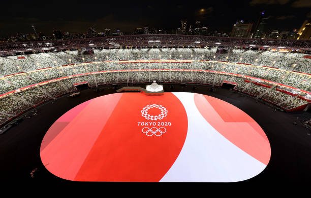 TOKYO, JAPON - 25/06/2021 : Une vue du stade olympique des Jeux Olympiques de Tokyo 2020. | Photo : Getty Images