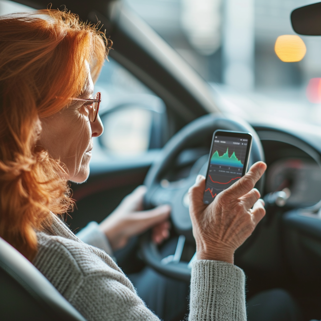 Une femme conduisant un taxi | Source : Midjourney