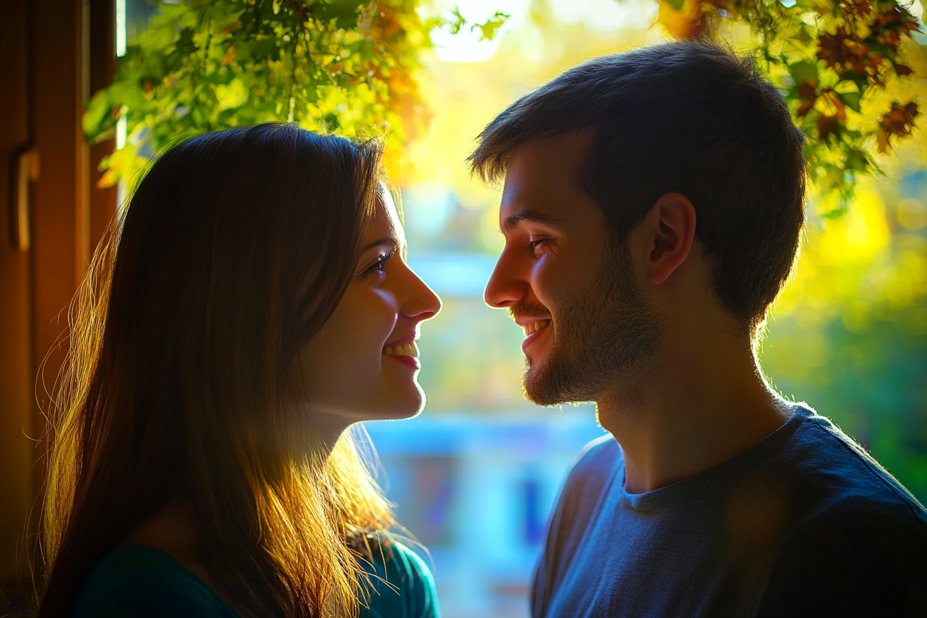 Un couple qui se regarde amoureusement | Source : Midjourney