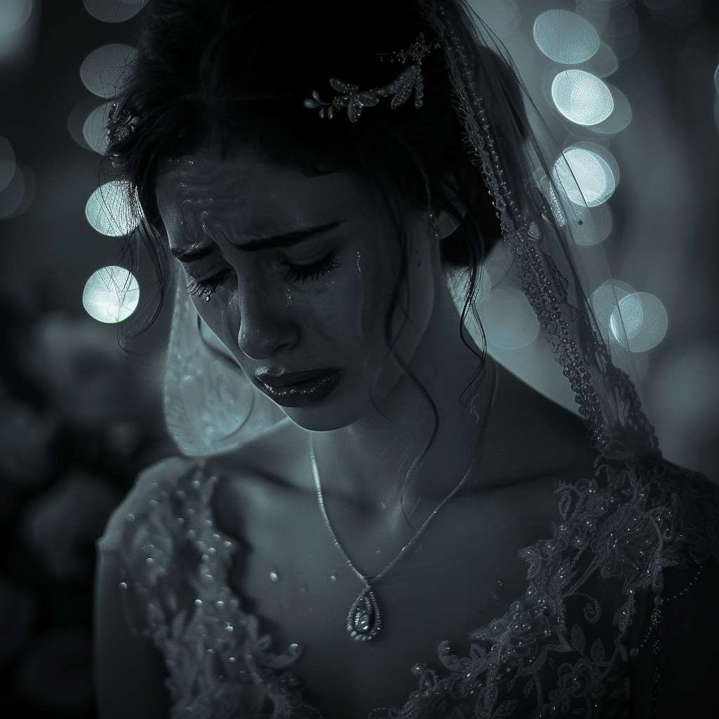 Une mariée triste | Source : Midjourney