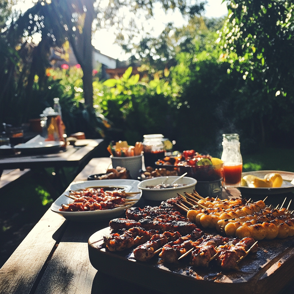 Un barbecue dans l'arrière-cour | Source : Midjourney