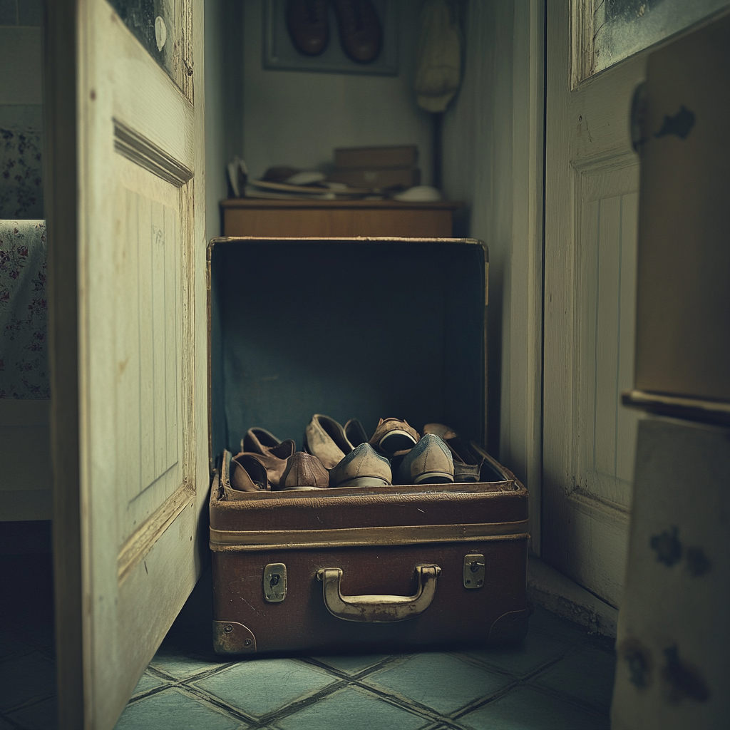 Une valise remplie de chaussures | Source : Midjourney