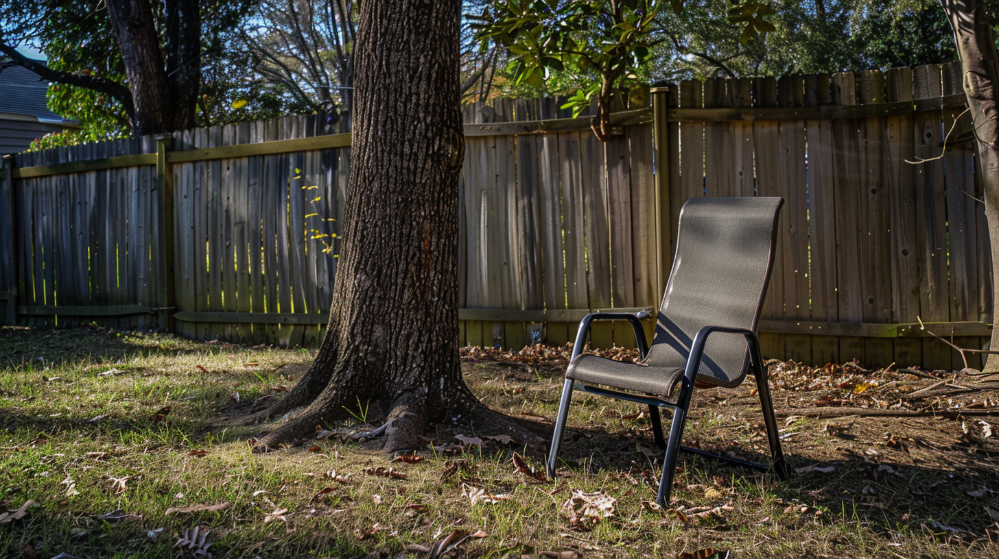 Une chaise près de l'arbre | Source : Midjourney