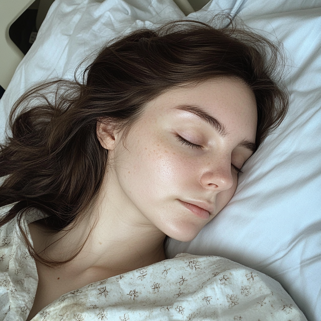 Une femme dans un lit d'hôpital | Source : Midjourney