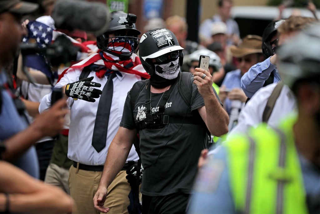 White supremacists in Charlottesville, Virginia. I Image: Getty Images.