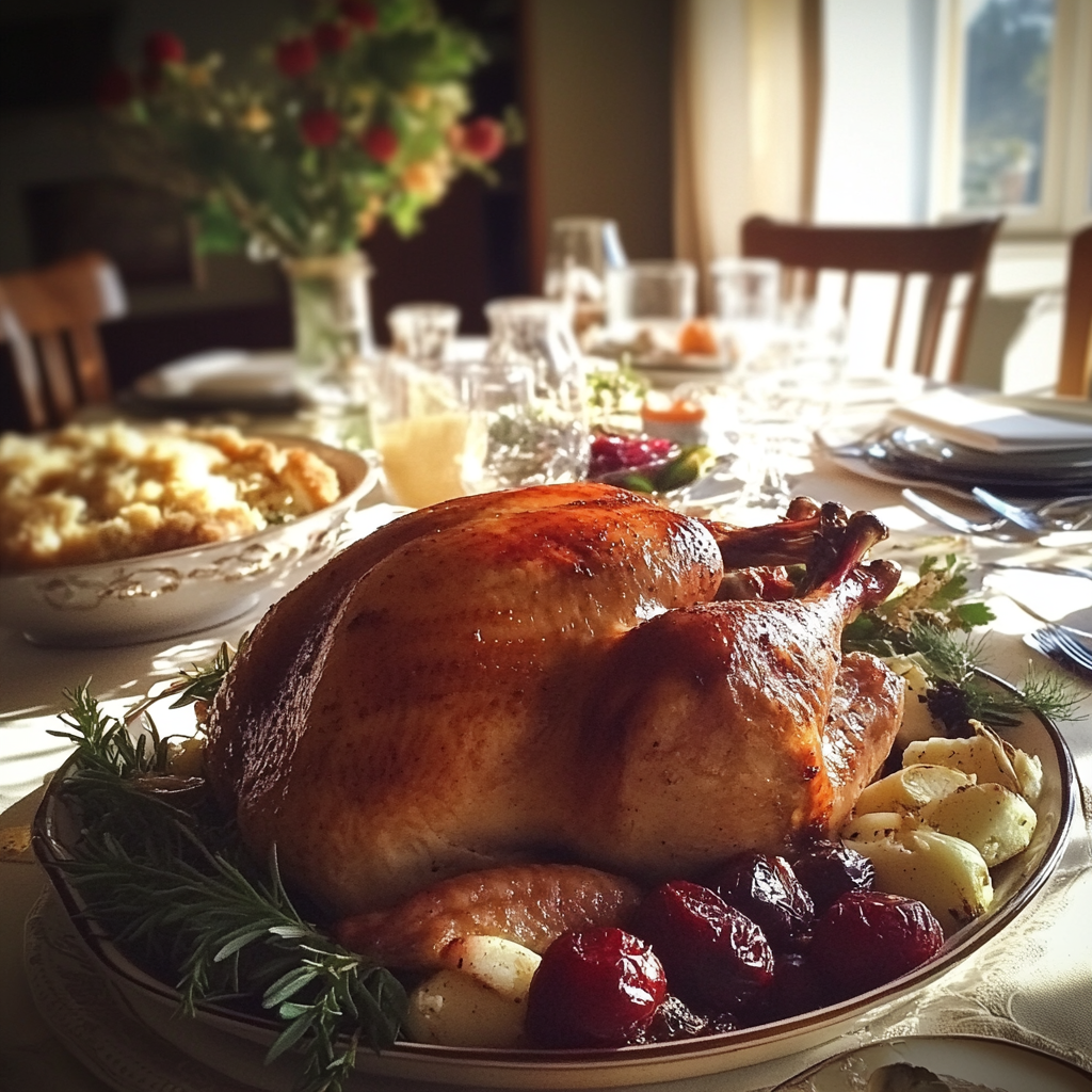 Un décor de table de Thanksgiving | Source : Midjourney