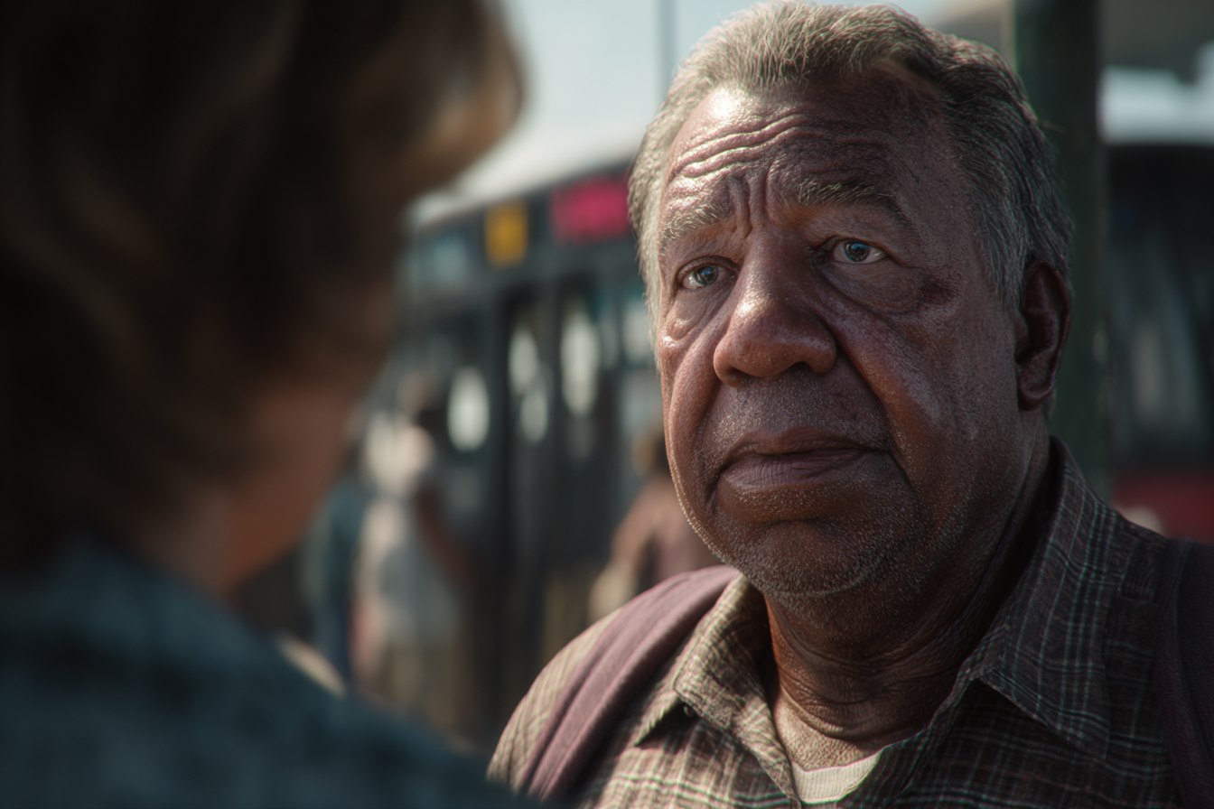 Un homme qui parle à une femme | Source : Midjourney