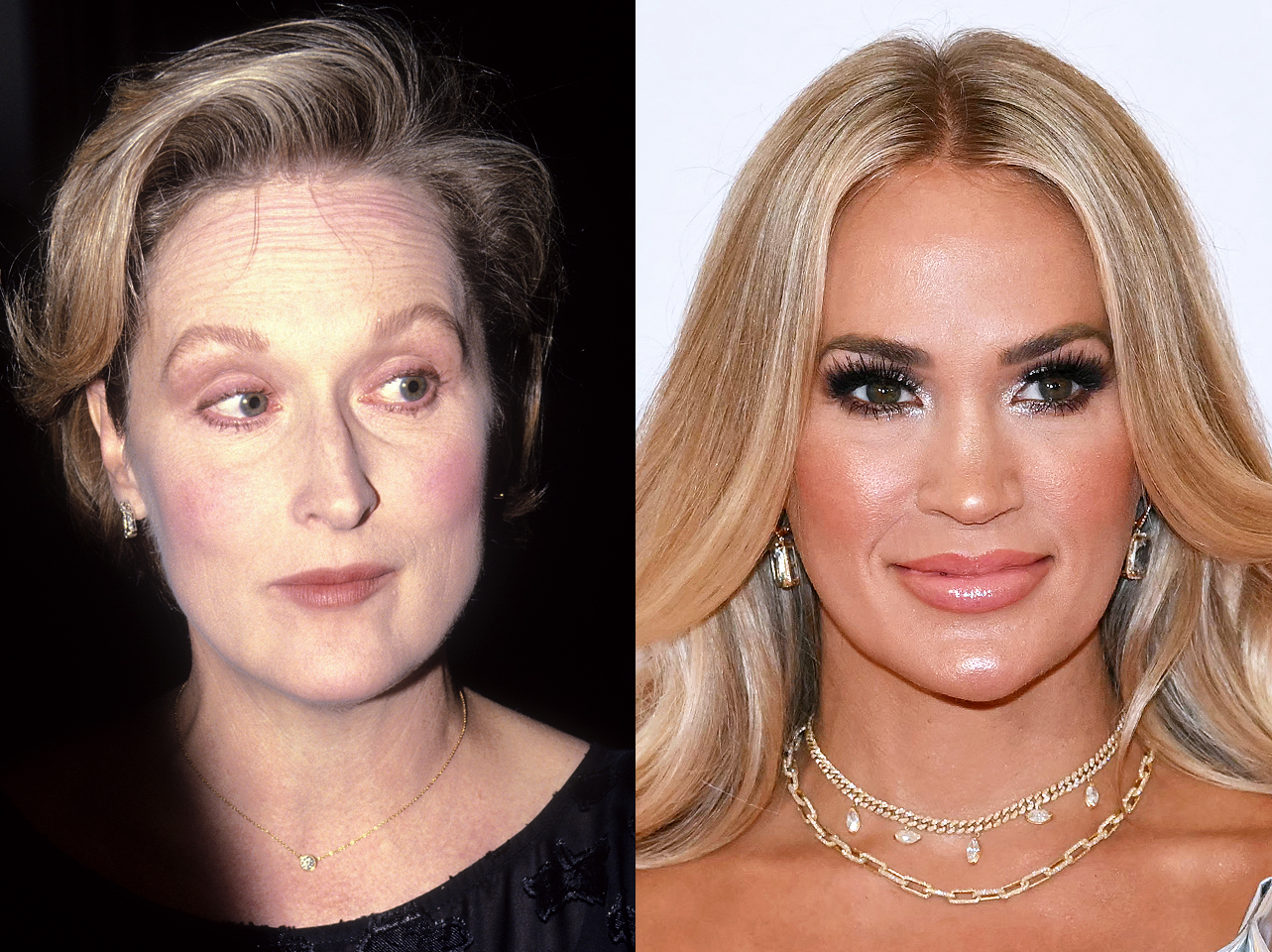 Un côte à côte de Meryl Streep et Carrie Underwood dans leur quarantaine. | Source : Getty Images