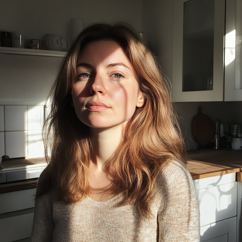 Une femme debout dans une cuisine | Source : Midjourney