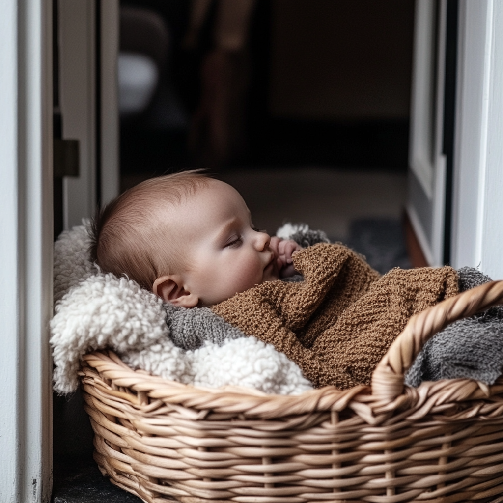 Un bébé dans un panier | Source : Midjourney