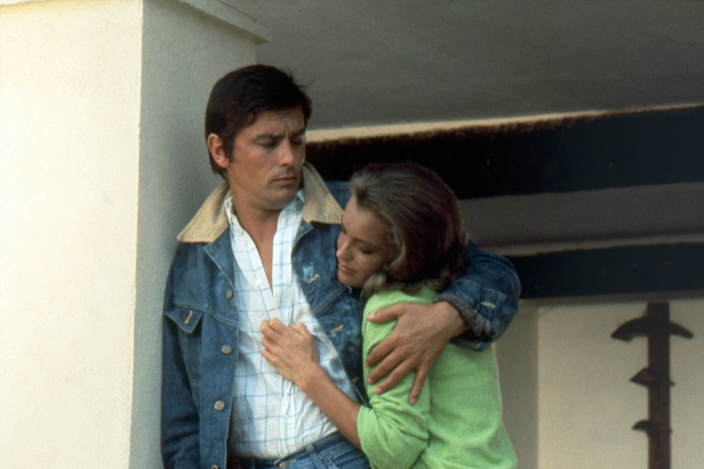 Alain Delon et Romy Schneider sur le tournage de « La Piscine ».