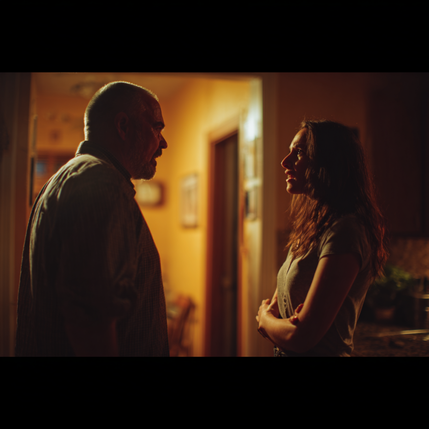 Un homme et une femme qui discutent | Source : Midjourney