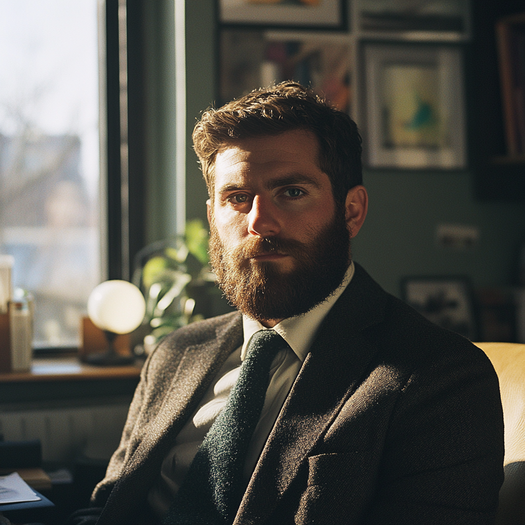 Un homme dans un bureau | Source : Midjourney