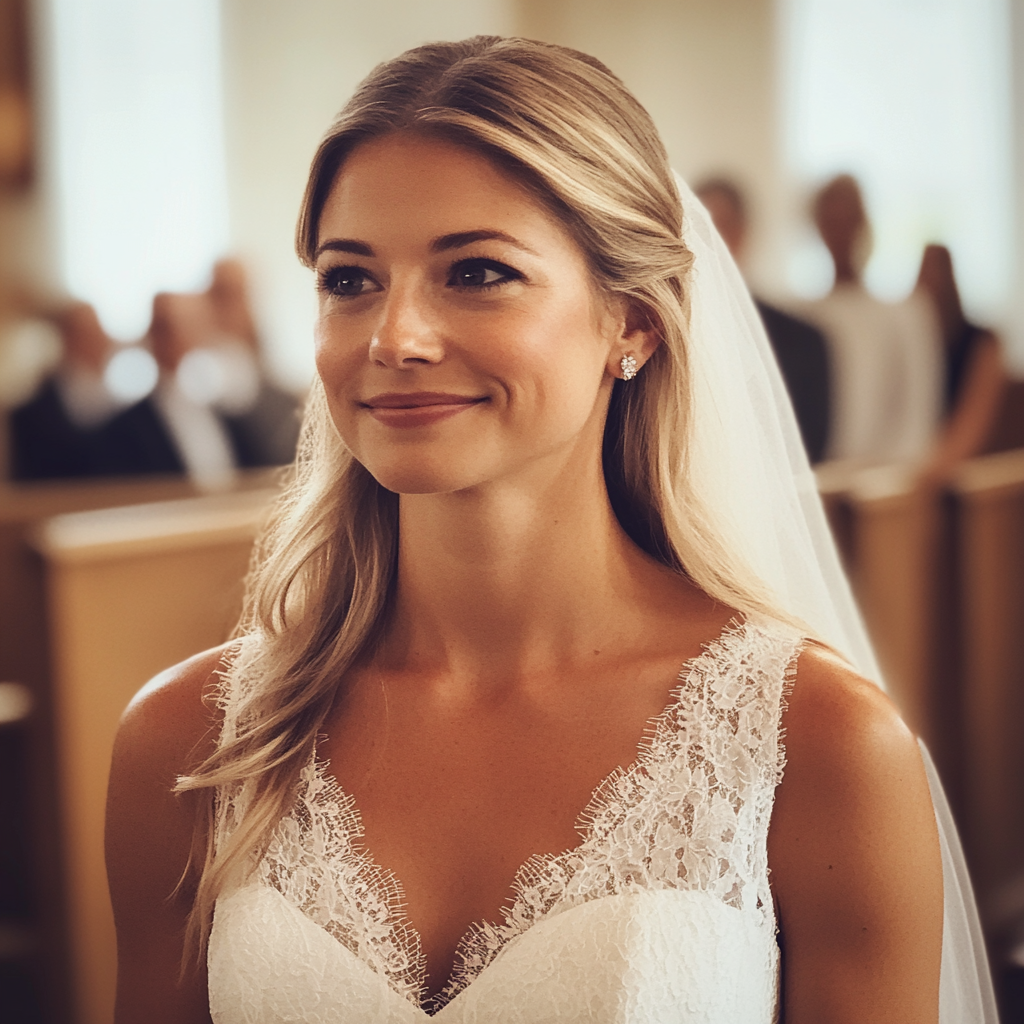Une mariée debout devant l'autel | Source : Midjourney