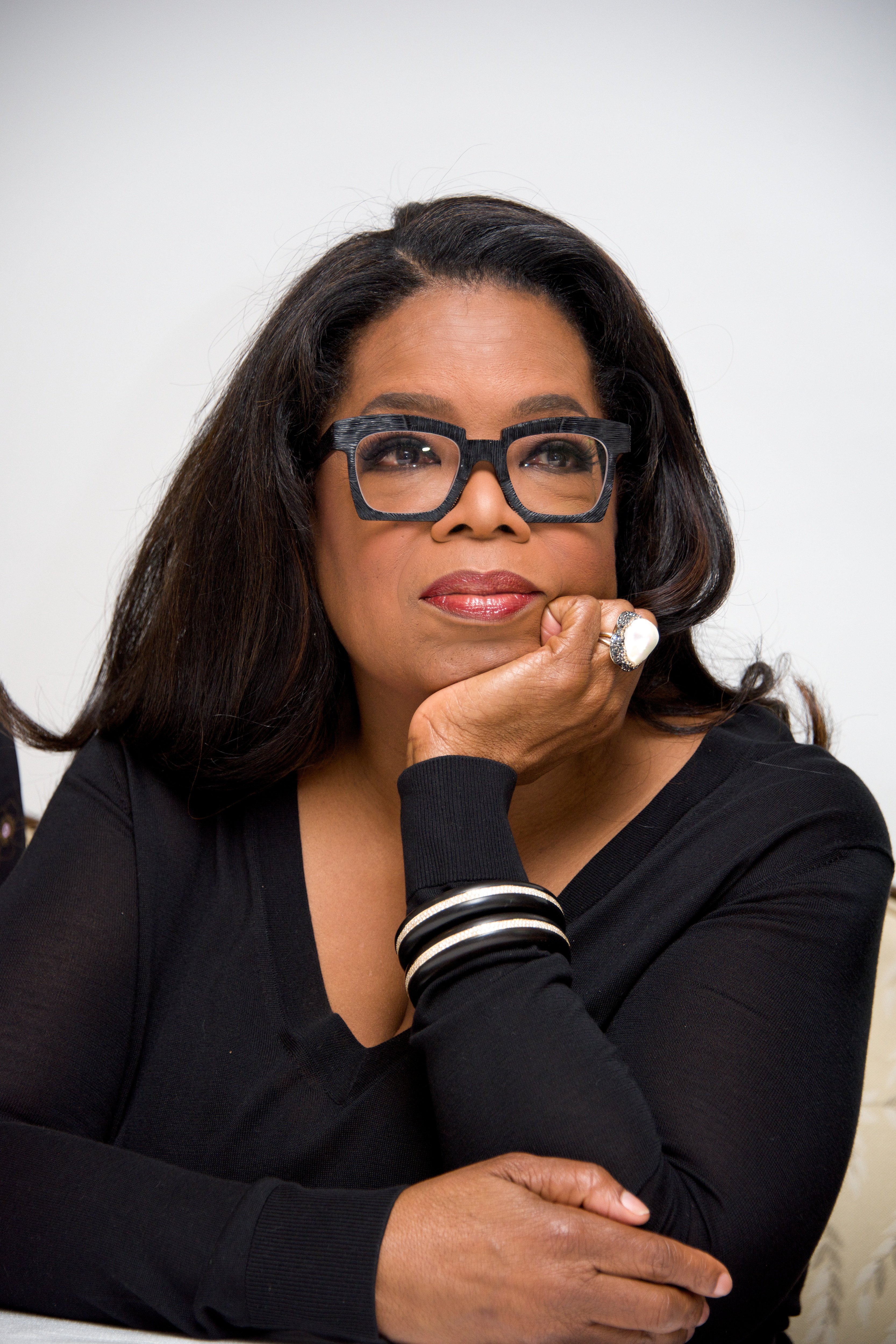 La magnat des médias Oprah Winfrey lors de la conférence de presse de "Greenleaf" qui s'est tenue à l'hôtel Four Seasons le 26 septembre 2016 à Beverly Hills, en Californie. / Source : Getty Images