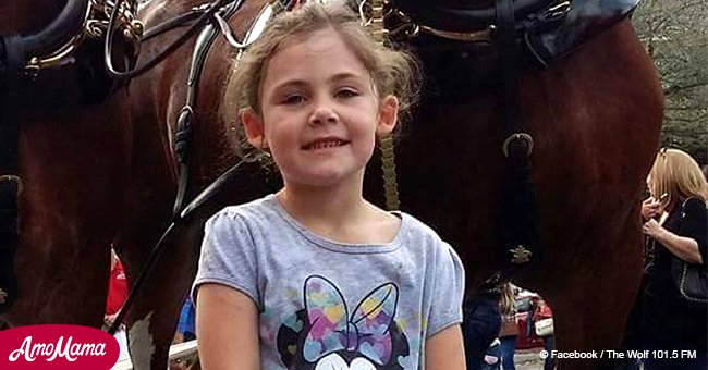 Un papa prend en photo sa petite fille posant avec un cheval et éclate de rire en la voyant