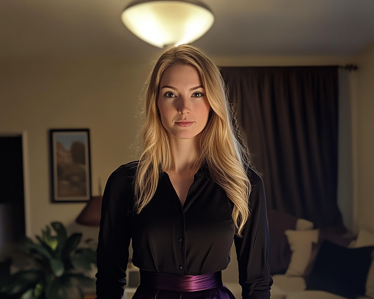 Gros plan sur une femme blonde | Source : Midjourney