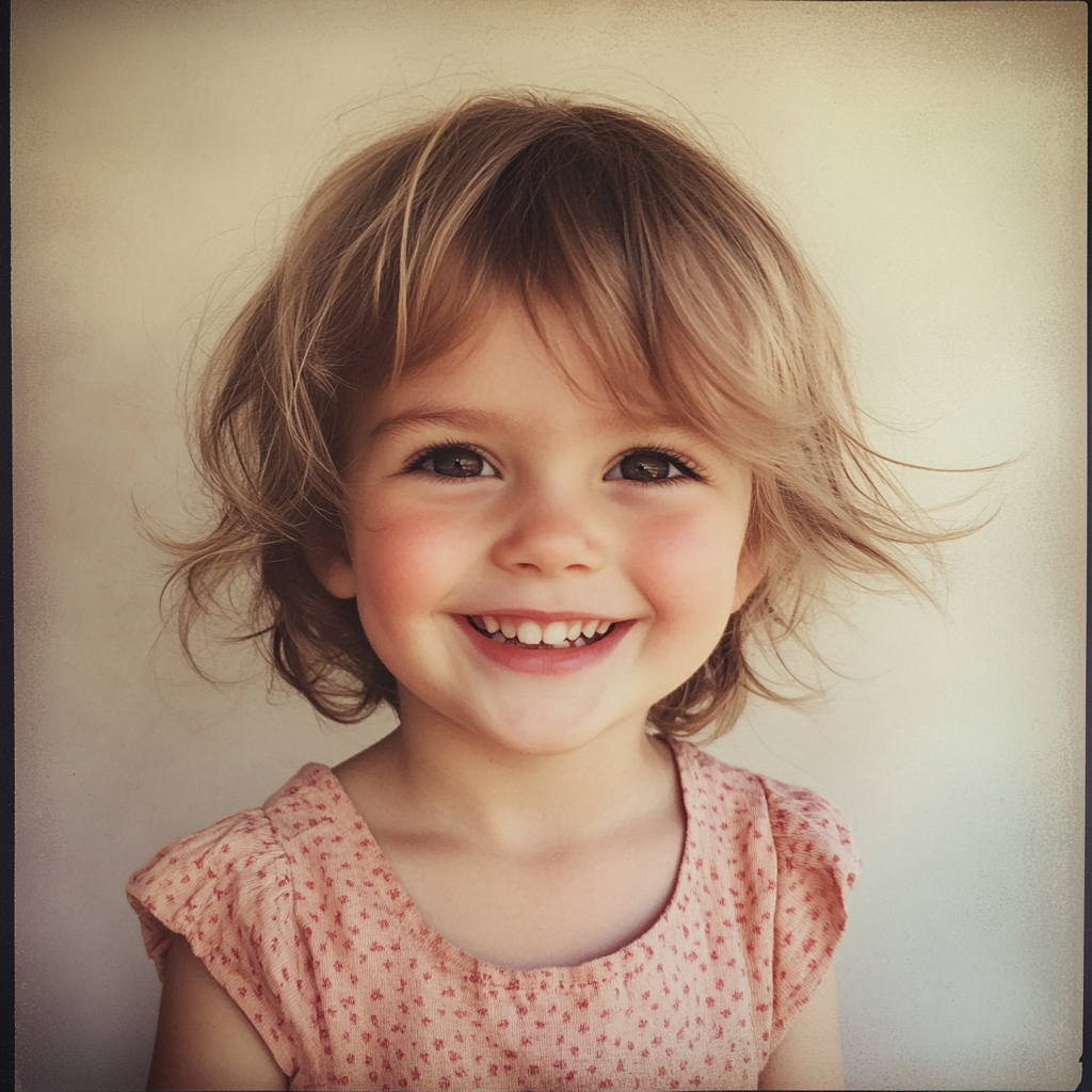 Une petite fille souriante | Source : Midjourney