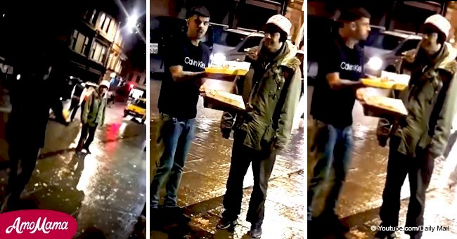 Un homme filmé en train de claquer un kébab à emporter sur le visage d'un sans-abri suscite l'indignation