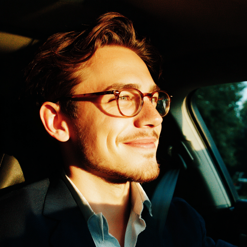 Un homme qui conduit une voiture | Source : Midjourney