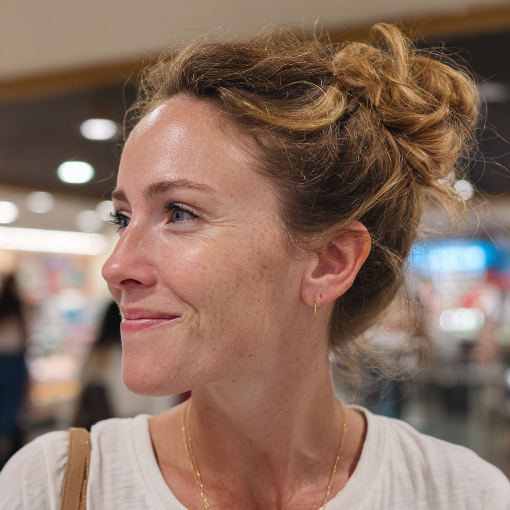 Gros plan sur une femme souriante | Source : Midjourney