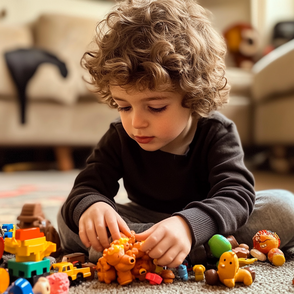 Un petit garçon qui s'amuse avec ses jouets | Source : Midjourney