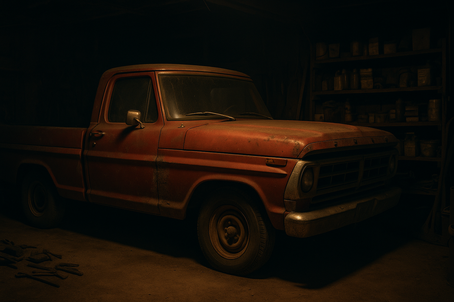 Une vieille camionnette | Source : Sora
