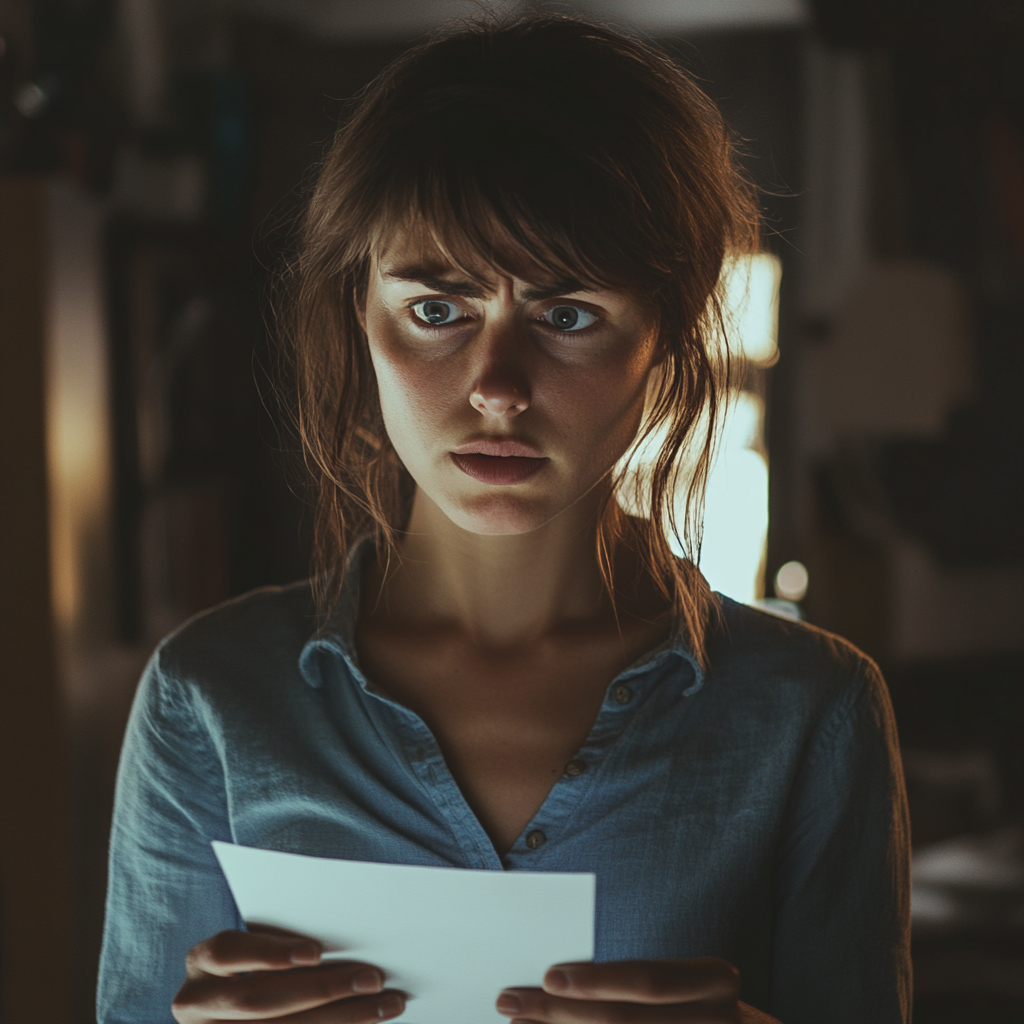 Une femme qui regarde une photo | Source : Midjourney