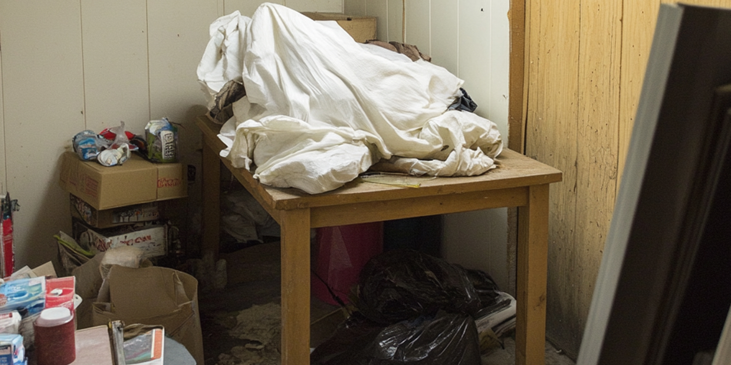 Un drap blanc posé sur une table | Source : Amomama