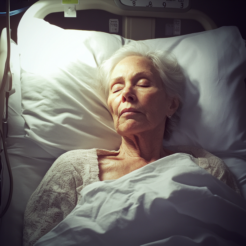 Une vieille femme dans un lit d'hôpital | Source : Midjourney