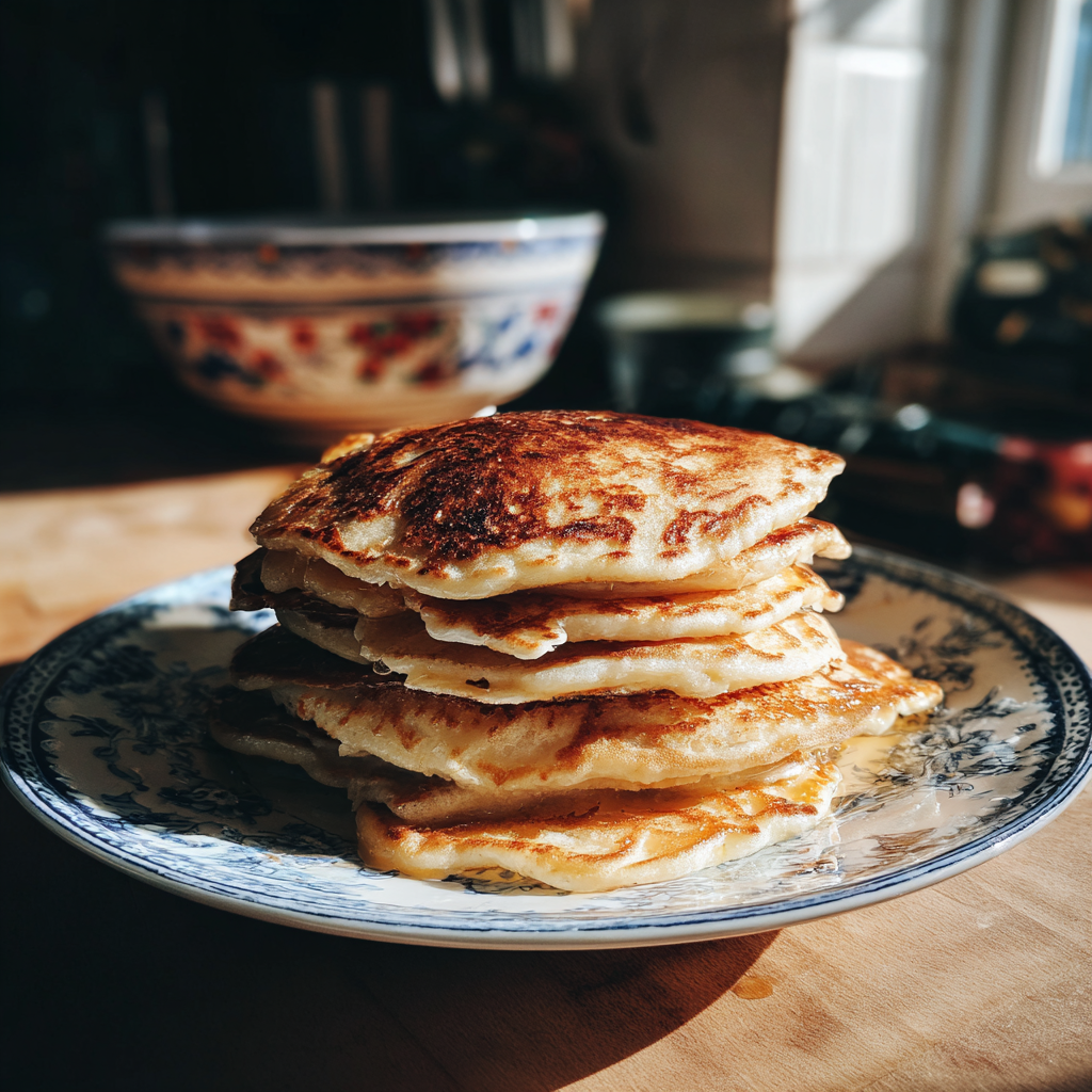 Une pile de crêpes | Source : Midjourney