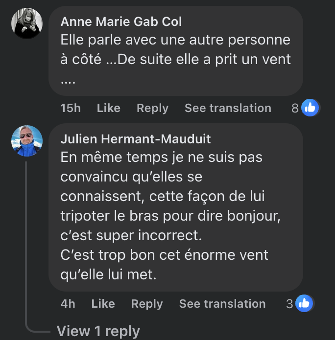 Commentaires des internautes sur la vidéo de Kelly Rutherford et Géraldine Nakache | Source : capture Facebook