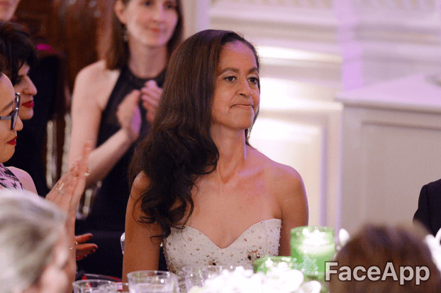 Malia Obama | Source : GettyImages / FaceApp