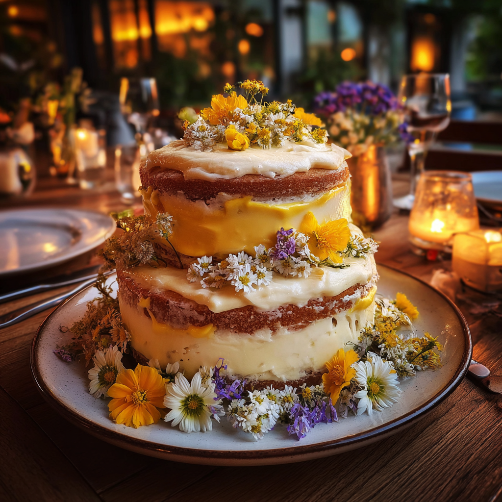 Un gâteau d'anniversaire sur une table | Source : Midjourney
