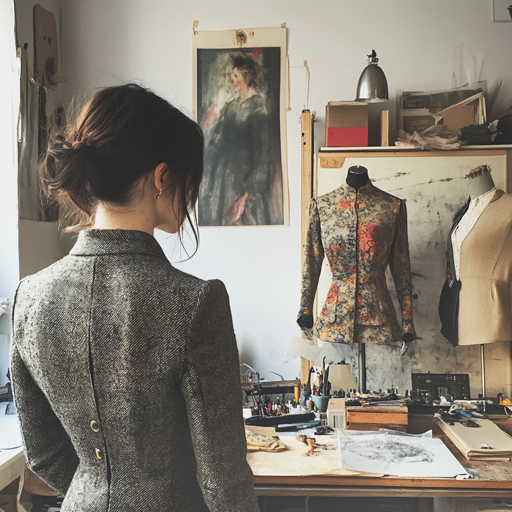 Une créatrice dans son atelier | Source : Midjourney